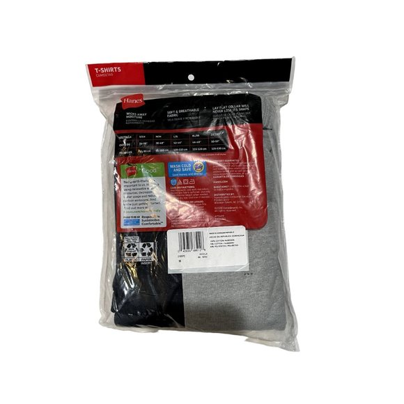 NWT HANES TAGLESS T SHIRTS SIZE MEDIUM | U1 - Picture 2 of 3